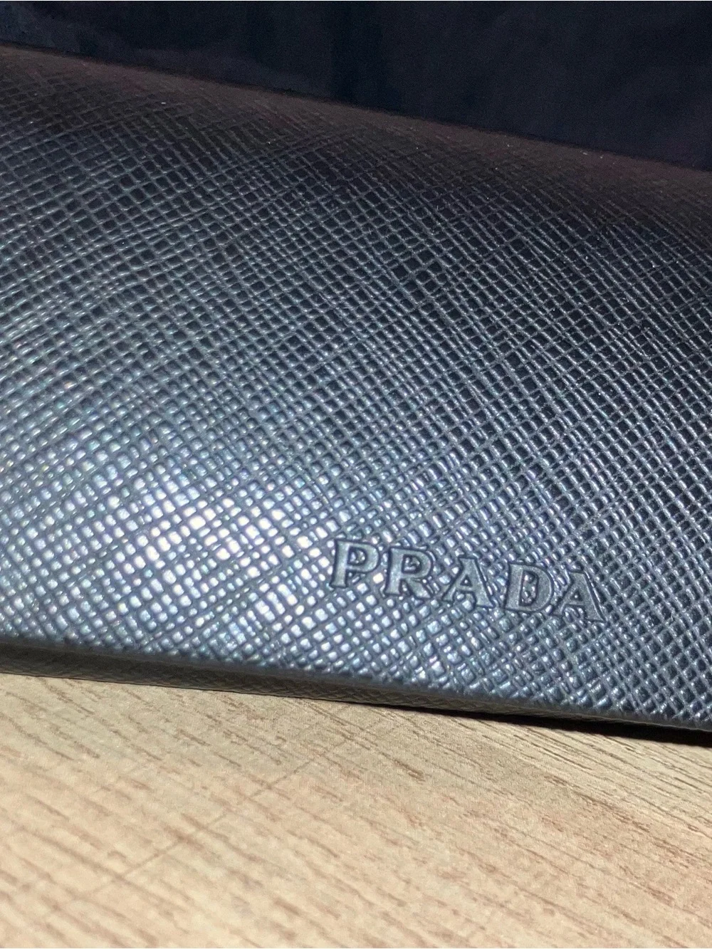 Prada Black saffiano leather sunglasses case only